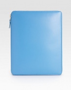 Sleek, brightly-hued leather zips around your iPad® or iPad2® for a stylish cover.Zip-around closureTwo inside open pocketsFive credit card slotsLeather liningBlue case: blue interiorGreen case: green interior9W X 11H X 1/2DImportedPlease note: iPad® not included.