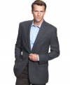 In a subdued navy check, this Lauren by Ralph Lauren blazer is a nattier take on your classic favorite.