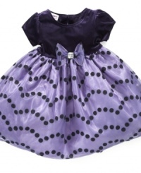 Exquisite beauty is this velvet dotted dress by Bluberi Boulevard. To be worn at her next white tie affair. Exquisite beauty is this velvet dotted dress by Bluberi Boulevard. To be worn at her next white tie affair.
