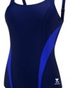 TYR Sport Women's Polyester Solid Square Neck Tank Swimsuit
