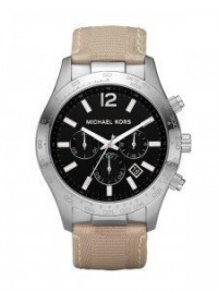 Michael Kors Quartz Nylon Khaki Strap Black Dial Men's Watch MK8187 Michael Kors Quartz Nylon Khaki Strap Black Dial Men's Watch MK8187