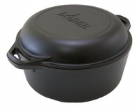 Lodge Logic 5-Quart Double Dutch Oven and Casserole with Skillet Cover Lodge Logic 5-Quart Double Dutch Oven and Casserole with Skillet Cover