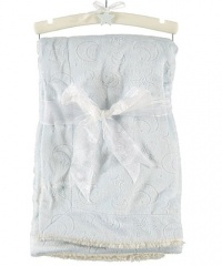 kyle & deena Baby-boys Newborn Burnout Blanket On Plastic Hanger, Blue, One Size kyle & deena Baby-boys Newborn Burnout Blanket On Plastic Hanger, Blue, One Size