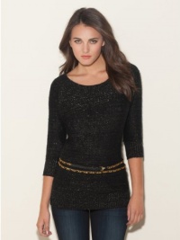 GUESS Katie Three-Quarter Sleeve Tunic, JET BLACK (MEDIUM) GUESS Katie Three-Quarter Sleeve Tunic, JET BLACK (MEDIUM)