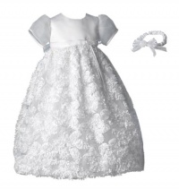 Lauren Madison baby girl Christening Baptism Special occasion Newborn Floral Design Long dress gown , White, 0-3 Months Lauren Madison baby girl Christening Baptism Special occasion Newborn Floral Design Long dress gown , White, 0-3 Months