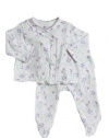 Absorba Baby-Girls Newborn 2-Piece Lilac Floral Footed Pant Set