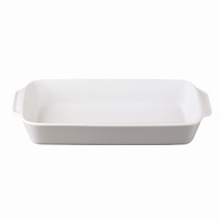 Assortment of Apilco's white bakeware and serveware items present a dual feeling of both tradition and modernity, since 1826. The zero-porosity, high quality porcelain used by Apilco does not flake or crack and offers good resistance to mechanical or thermal shocks.