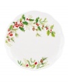 A season of entertaining and celebration will flourish with Winter Meadow dinner plates from Lenox. Crisp holly blooms on scalloped ivory porcelain designed to mix and match.