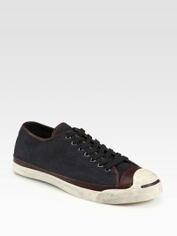 Classic lace-up design has added texture and sophistication with leather-trimmed canvas.Canvas upperPadded insoleRubber soleImported Classic lace-up design has added texture and sophistication with leather-trimmed canvas.Canvas upperPadded insoleRubber soleImported