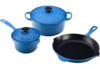 Le Creuset Signature Enameled Cast-Iron 5-Piece Cookware Set, Marseille Le Creuset Signature Enameled Cast-Iron 5-Piece Cookware Set, Marseille