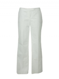Elie Tahari womens white straight leg collette pant 6 Elie Tahari womens white straight leg collette pant 6