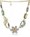 Carolee LUX Rock On Gold-Tone Multi Color Mixed Cast Collar Necklace