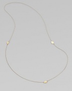 Radiant 18k goldplated sterling silver style with dazzling diamonds on a spiritual design. 18k goldplated sterling silverDiamonds, .06 tcwLength, about 36Slip-on styleMade in USA