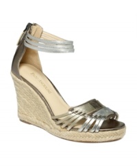 The Falera wedge sandals by Enzo Angiolini feature a cool, woven vamp that adds a tribal touch to your look. The Falera wedge sandals by Enzo Angiolini feature a cool, woven vamp that adds a tribal touch to your look.