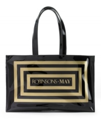Carry the past into the future with this everyday tote that remembers a timeless legend. Robinsons-May popped up in Los Angeles in 1883 with a dedication to the art of invention, building landmark stores that put a modern twist on the traditional with spacious, uncluttered floors, floor-to-ceiling windows, a California patio, designer boutiques and the renowned Pink Tent restaurant. Make this future-perfect style yours by carrying all of your essentials and must-haves in this versatile bag. Carry the past into the future with this everyday tote that remembers a timeless legend. Robinsons-May popped up in Los Angeles in 1883 with a dedication to the art of invention, building landmark stores that put a modern twist on the traditional with spacious, uncluttered floors, floor-to-ceiling windows, a California patio, designer boutiques and the renowned Pink Tent restaurant. Make this future-perfect style yours by carrying all of your essentials and must-haves in this versatile bag.