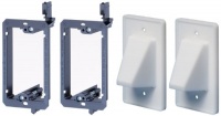 Arlington LVCE1-2 Low Voltage Mounting Bracket with Cable Wall Plate, 1-Gang, 2-Pack Arlington LVCE1-2 Low Voltage Mounting Bracket with Cable Wall Plate, 1-Gang, 2-Pack