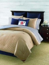Tommy Hilfiger Prep Duvet Cover, Full/Queen, Khaki Tommy Hilfiger Prep Duvet Cover, Full/Queen, Khaki