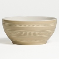 Stylish and modern with a nod to the Classics, Jasper Conrans Impressions cereal bowl features an intricate column pattern and neutral earth tones. An irresistible mix of antique charm and contemporary functionality, its perfect for both everyday use as well as any special occasion. Stylish and modern with a nod to the Classics, Jasper Conrans Impressions cereal bowl features an intricate column pattern and neutral earth tones. An irresistible mix of antique charm and contemporary functionality, its perfect for both everyday use as well as any special occasion.