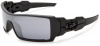 Oakley Men's Oil Rig Iridium Sunglasses,Matte Black Frame/Black Lens,one size