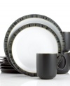 Shades of white, charcoal and black streak across the Jet Stripes set in a sleek, contemporary style for dinnerware. The dishes are perfect for everyday meals and Denby's stoneware design is built to last, crafted to withstand dishwasher, microwave and oven use for unparalleled convenience.