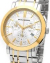 Burberry Timepiece Watch - Men's Chronograph Two Tone Stainless Steel Bracelet BU1374