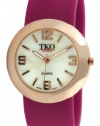 TKO ORLOGI Women's TK614-RWN Rose Gold Slap Metal Wine Watch