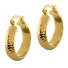 1.50 Women Yellow Gold Plated Diamond-Cut Hoop Earrings