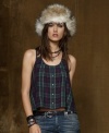 Denim & Supply Ralph Lauren's sleeveless tank is rendered in a chic heritage plaid and trimmed with soft pleats and a delicate lace panel for a hint of romance