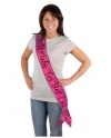 Bride To Be Satin Sash (cerise w/black lettering) Party Accessory  (1 count) (1/Pkg)