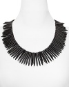 Your look is instantly edgy with this Kenneth Jay Lane spiked necklace, which flaunts a collar of sharply styled pieces.