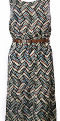 Calvin Klein Women's Belted Hi-Low Dress Multi Color Calvin Klein Women's Belted Hi-Low Dress Multi Color