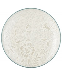 A fresh twist on a Noritake favorite, the Colorwave Turquoise Bloom salad plate offers the same sleek style and durability as the original dinnerware pattern but with a pretty floral print. A fresh twist on a Noritake favorite, the Colorwave Turquoise Bloom salad plate offers the same sleek style and durability as the original dinnerware pattern but with a pretty floral print.