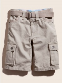 GUESS Twill Cargo Shorts with Belt, KHK (3T) GUESS Twill Cargo Shorts with Belt, KHK (3T)