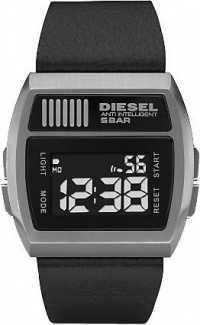 Diesel Men's DZ7203 Digital Genuine Leather and Stainless Steel Black Dial Watch