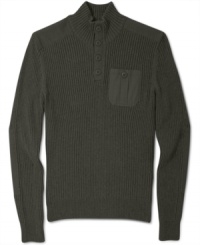 A good ribbing. Give yourself a fun edge with this mock-neck sweater from American Rag. A good ribbing. Give yourself a fun edge with this mock-neck sweater from American Rag.