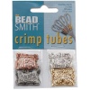 Beadsmith 4 Color Variety Pack Plated Crimp Beads 2x2mm (500 Total)