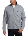 Nautica Men's Big-Tall Full Zip Knit Jacket, Ash Heather, 3X