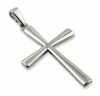 2 Inches Large Plain Sterling Silver Cross Pendant