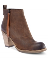Perfectly broken-in. An outside zipper with long leather pull is the only accessory on the Joust booties by DV by Dolce Vita. Perfectly broken-in. An outside zipper with long leather pull is the only accessory on the Joust booties by DV by Dolce Vita.