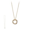 Dogeared Triple Textured Large Karma Mixed Metal Necklace - 36 Inches