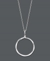 Round out your look effortlessly in this subtle circle pendant. Light and luminous, this Studio Silver design features a single ring in polished sterling silver. Approximate length: 16 inches. Approximate drop: 1 inch.