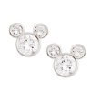 Sterling Silver Disney Cz Mickey Mouse Stud Earrings