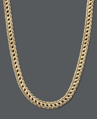 Round out your look with a standout chain. Necklace features a circular, braided link design in 14k gold. Approximate length: 18 inches. Round out your look with a standout chain. Necklace features a circular, braided link design in 14k gold. Approximate length: 18 inches.