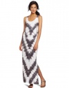 C&C California Women's Tie Dye Maxi Dress, Faded Black, Small