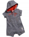 GUESS Kids Boys Baby Boy Hooded Romper (0-9M), INDIGO (3/6M)