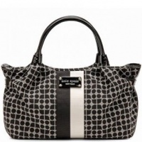 Kate Spade Classic Noel Stevie Stripe Bag Tote Black White Kate Spade Classic Noel Stevie Stripe Bag Tote Black White