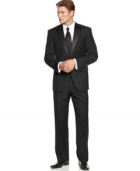 Quit renting and invest in formal wear that actually fits you with this Hart Shaffner & Marx tuxedo.