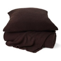 DVF Diane Von Furstenberg NIRVANA KNIT Java Brown KING BLANKET + EURO SHAMS SET DVF Diane Von Furstenberg NIRVANA KNIT Java Brown KING BLANKET + EURO SHAMS SET