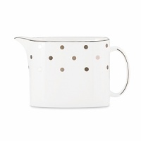 Kate Spade's Larabee Road Platinum, peppered with platinum polka dots, will give your table its own personality. Crafted of white bone china, each piece is dishwasher safe. Kate Spade's Larabee Road Platinum, peppered with platinum polka dots, will give your table its own personality. Crafted of white bone china, each piece is dishwasher safe.