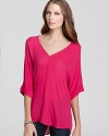 A v neck is echoed on the reverse of this Ella Moss top, conveying a sense of style in this comfortable piece.